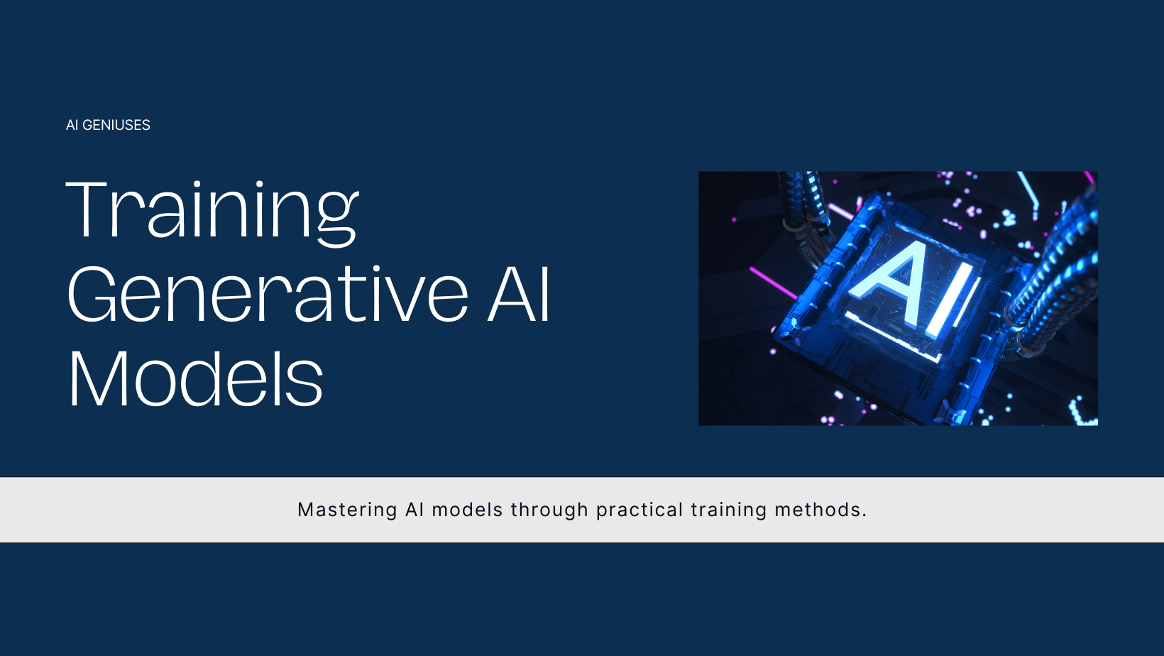 How to Train Generative AI Models